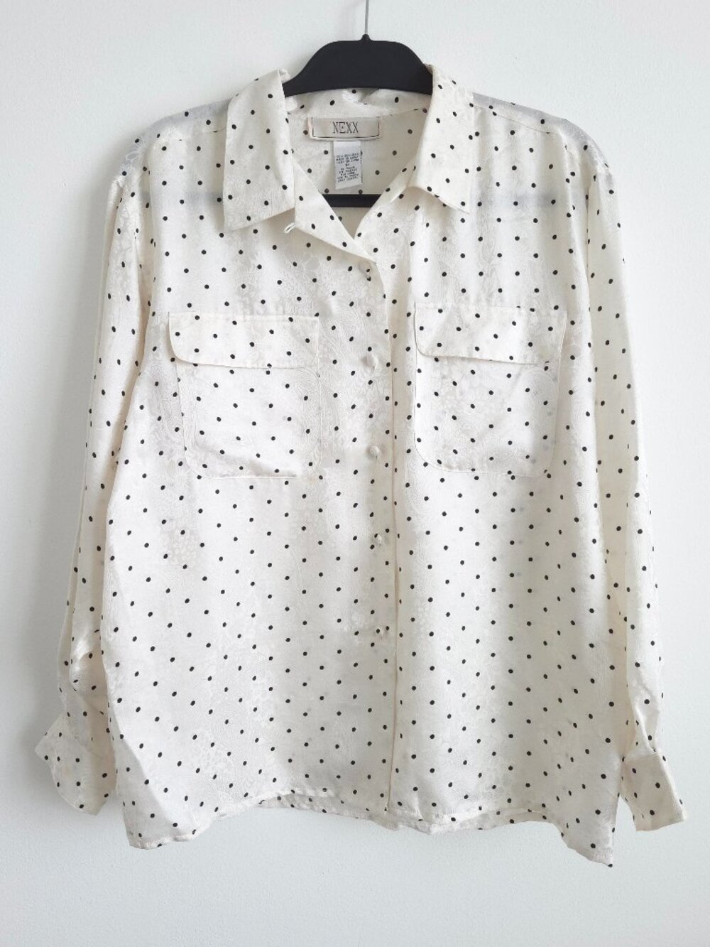 Vintage Silk Polka Dot Regency Blouse